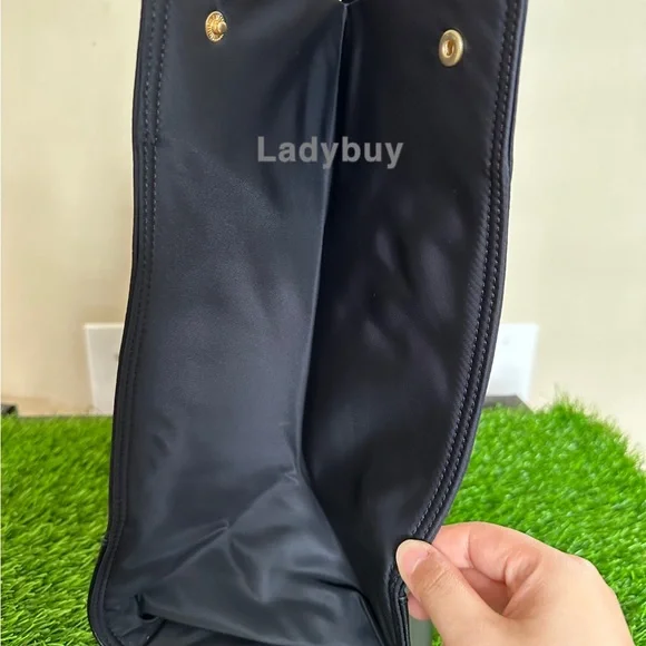 ❇️NWT Tory Burch Ella Nylon Tote Large Travel Shoulder Bag In Black - Picture 8 of 8